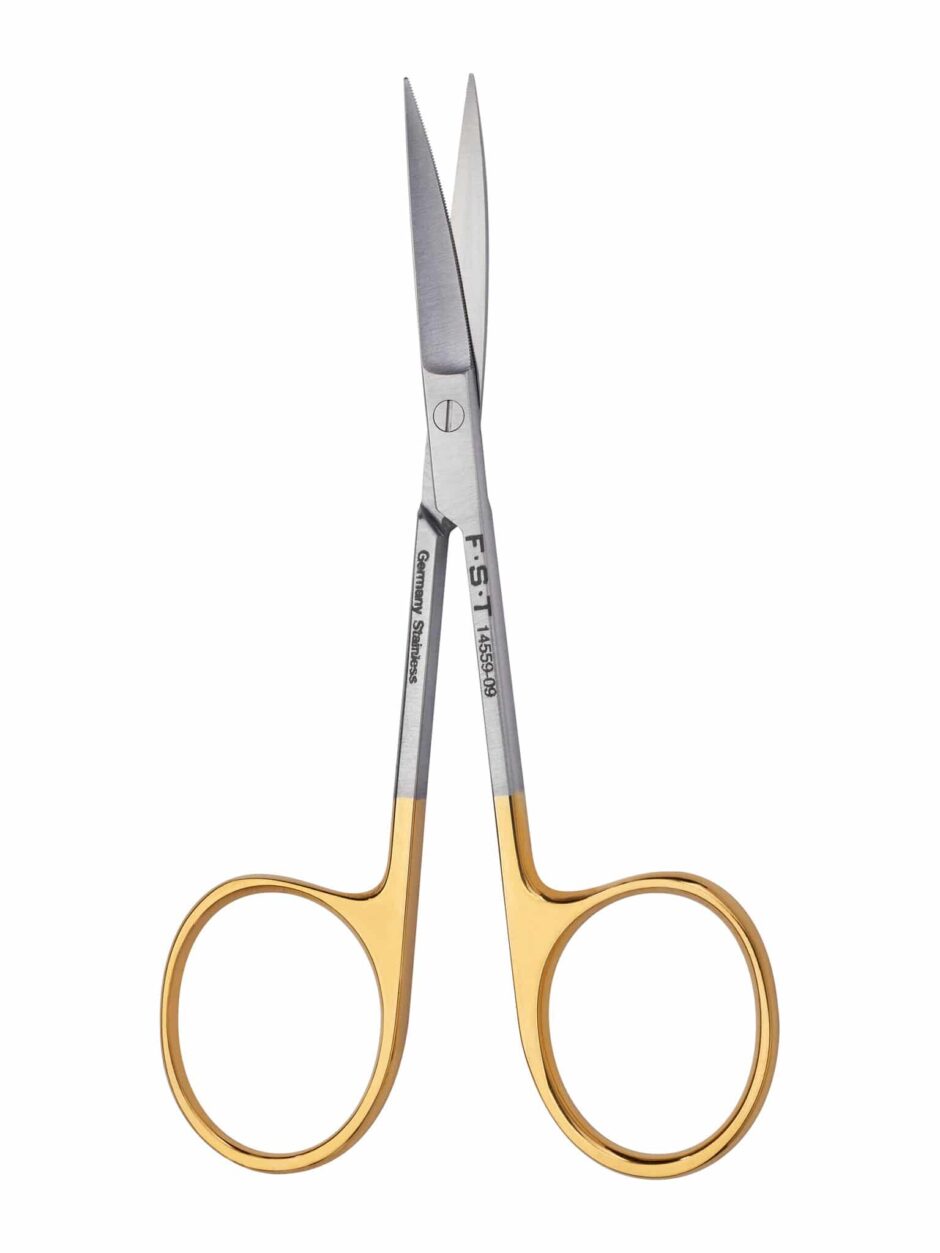 Fine Scissors Tungsten Carbide ToughCut Curved 9cm