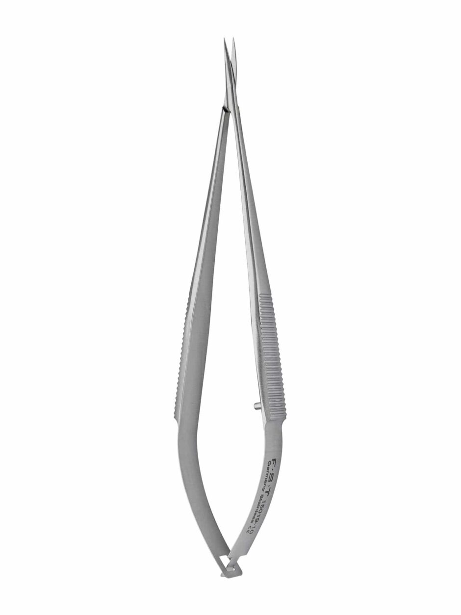 Vannas Spring Scissors Curved 4mm Cutting Edge