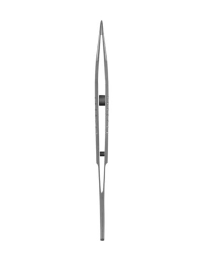Moria Troutman Tying Forceps – Curved, Smooth, 9,5 cm