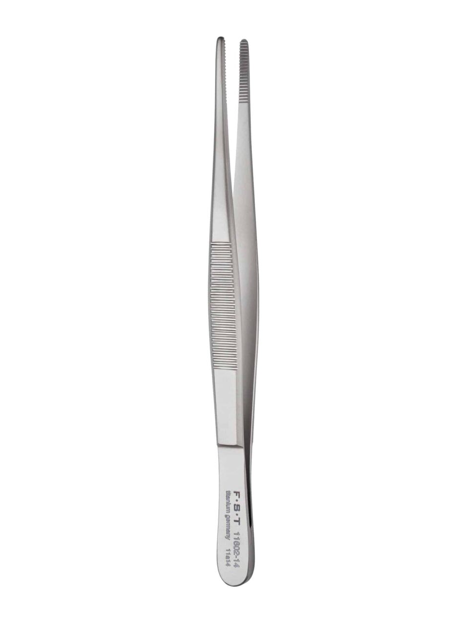 Narrow Pattern Forceps Straight Titanium 14.5cm