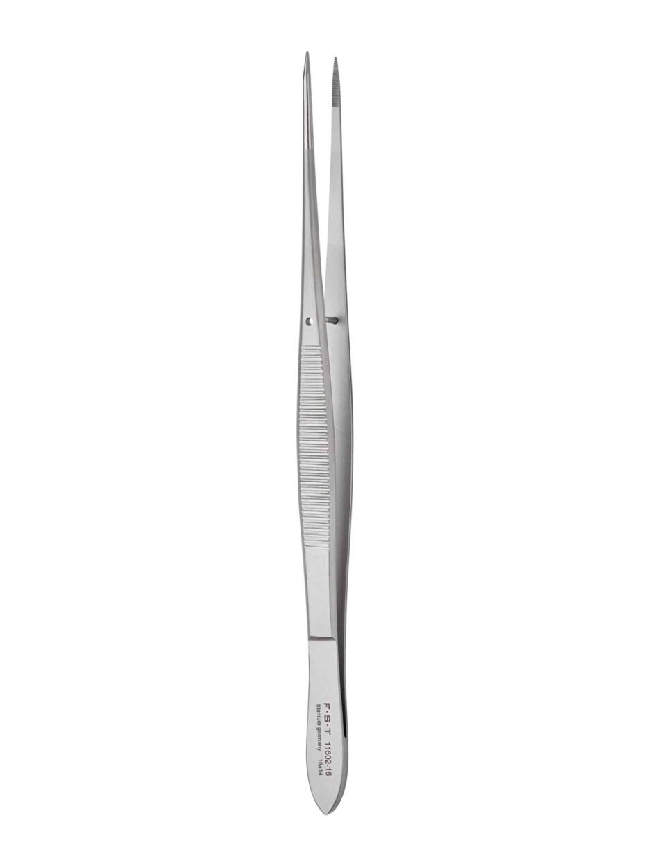 Titanium Forceps Straight Serrated 16cm