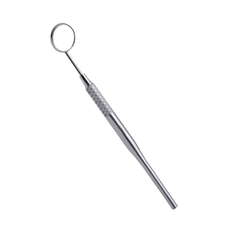 Dental 24mm Mouth Mirror with Handle Stainless Steel